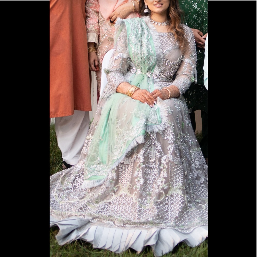 One piece maxi wore for valima once only. Pakistani Indian. Lengha. Lehnga. Desi